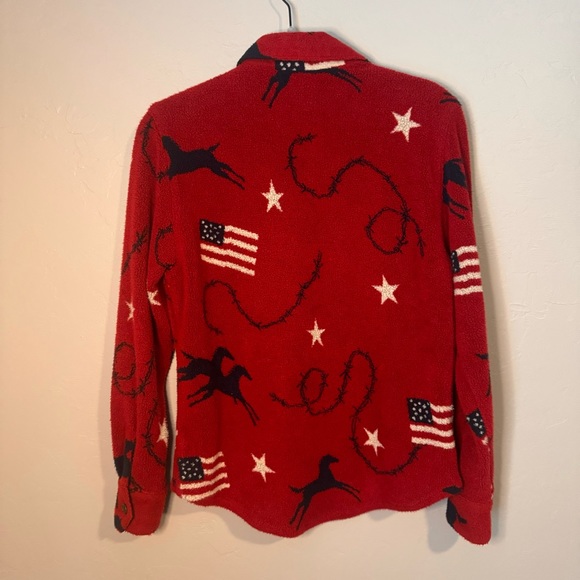 Vintage Circle T Roughrider Western Shacket Shirt Button Down Horse Cowgirl - Picture 7 of 13